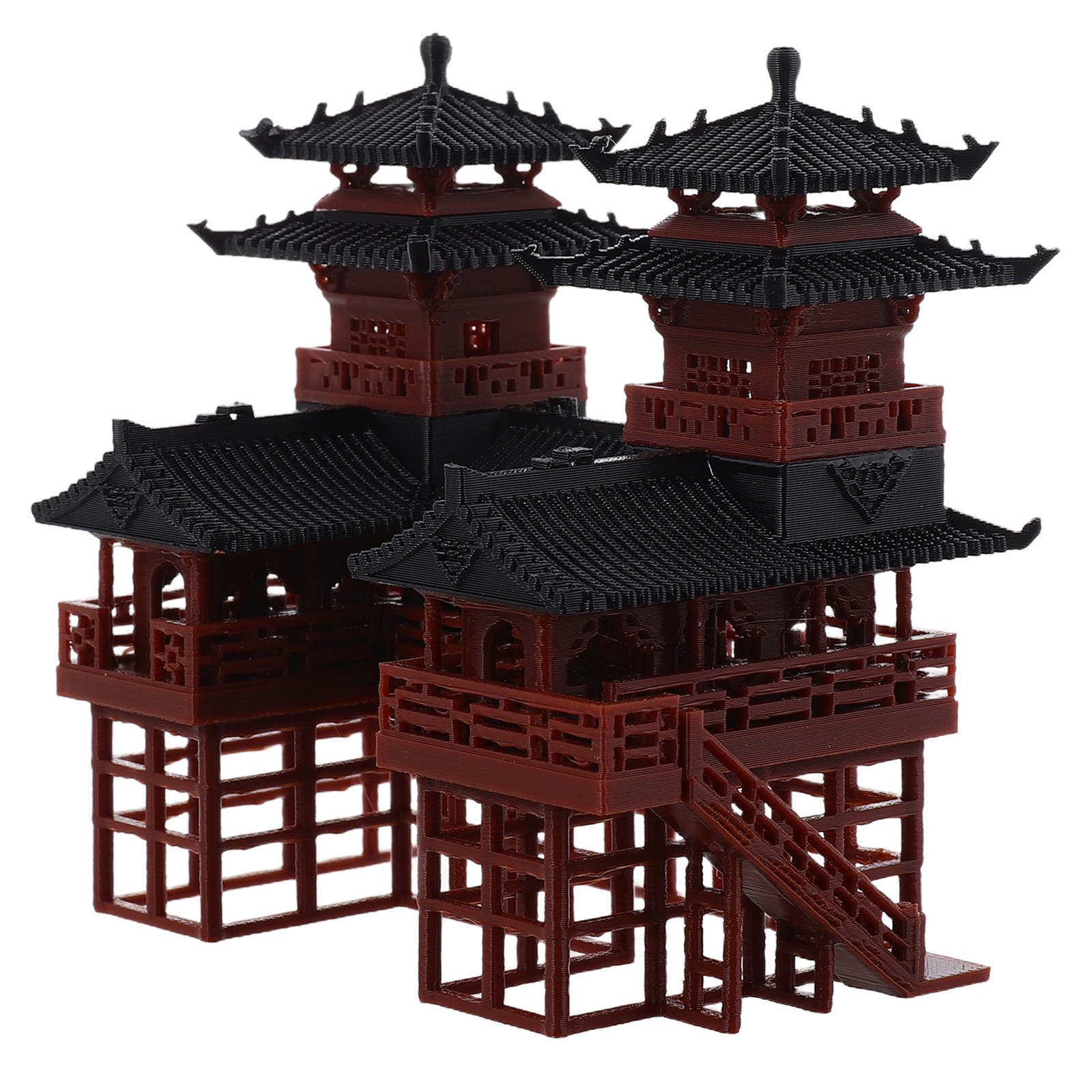 Miniature Twin Pagoda Statue D - Bonsai Garden Landscape Design review and price