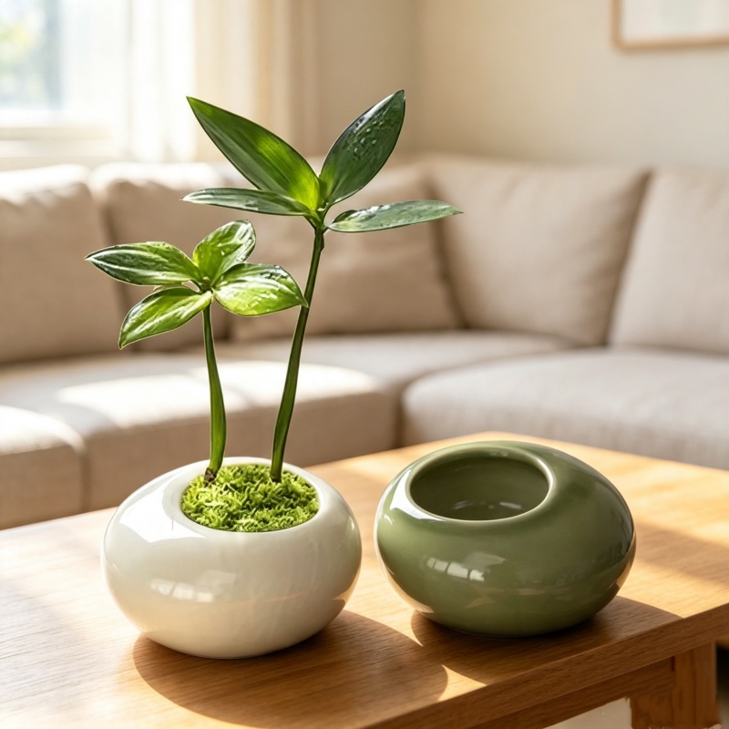 Mini Ice Crack Glazed Plant Po - Bonsai Garden Art review and price