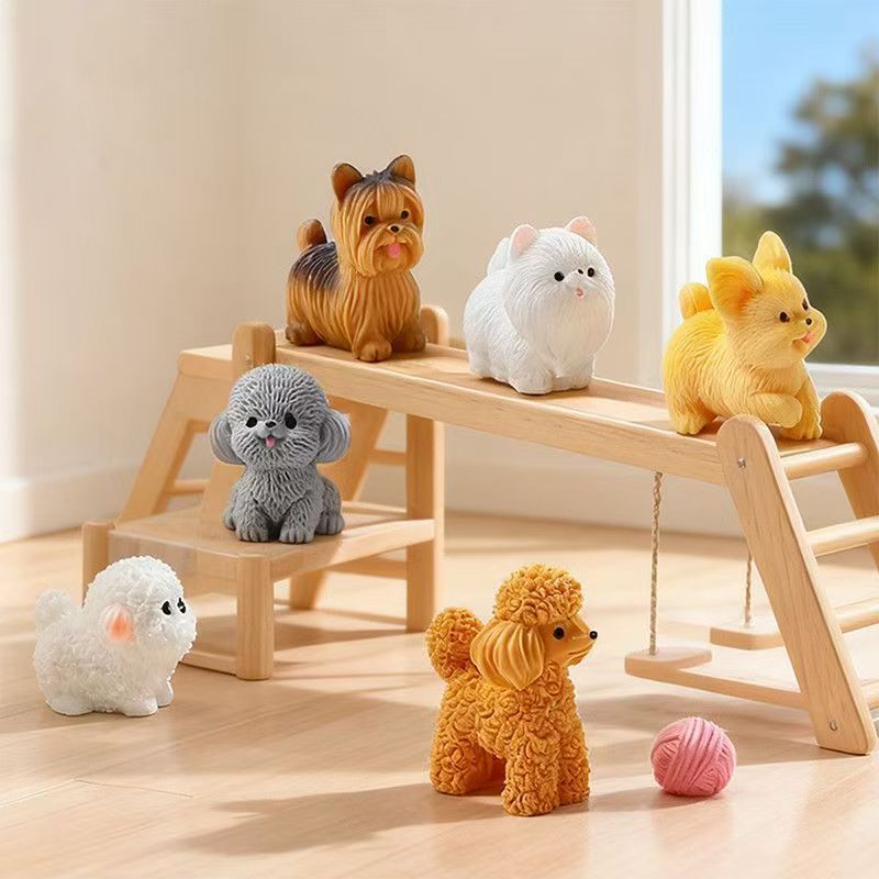 Cute Teddy Poodle Puppy Small  - Bonsai Garden Art review and price