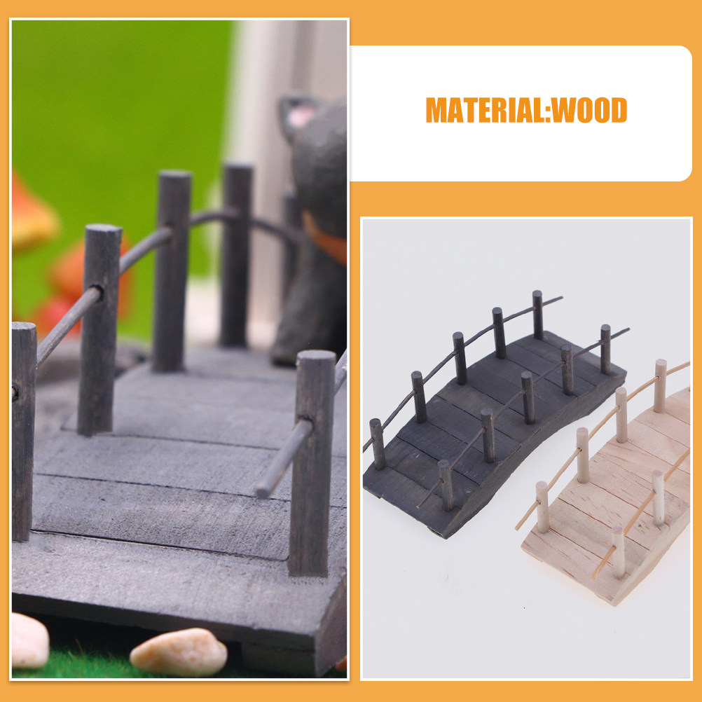 2Pcs Miniature Vintage Wooden  - Bonsai Garden Landscape Design review and price