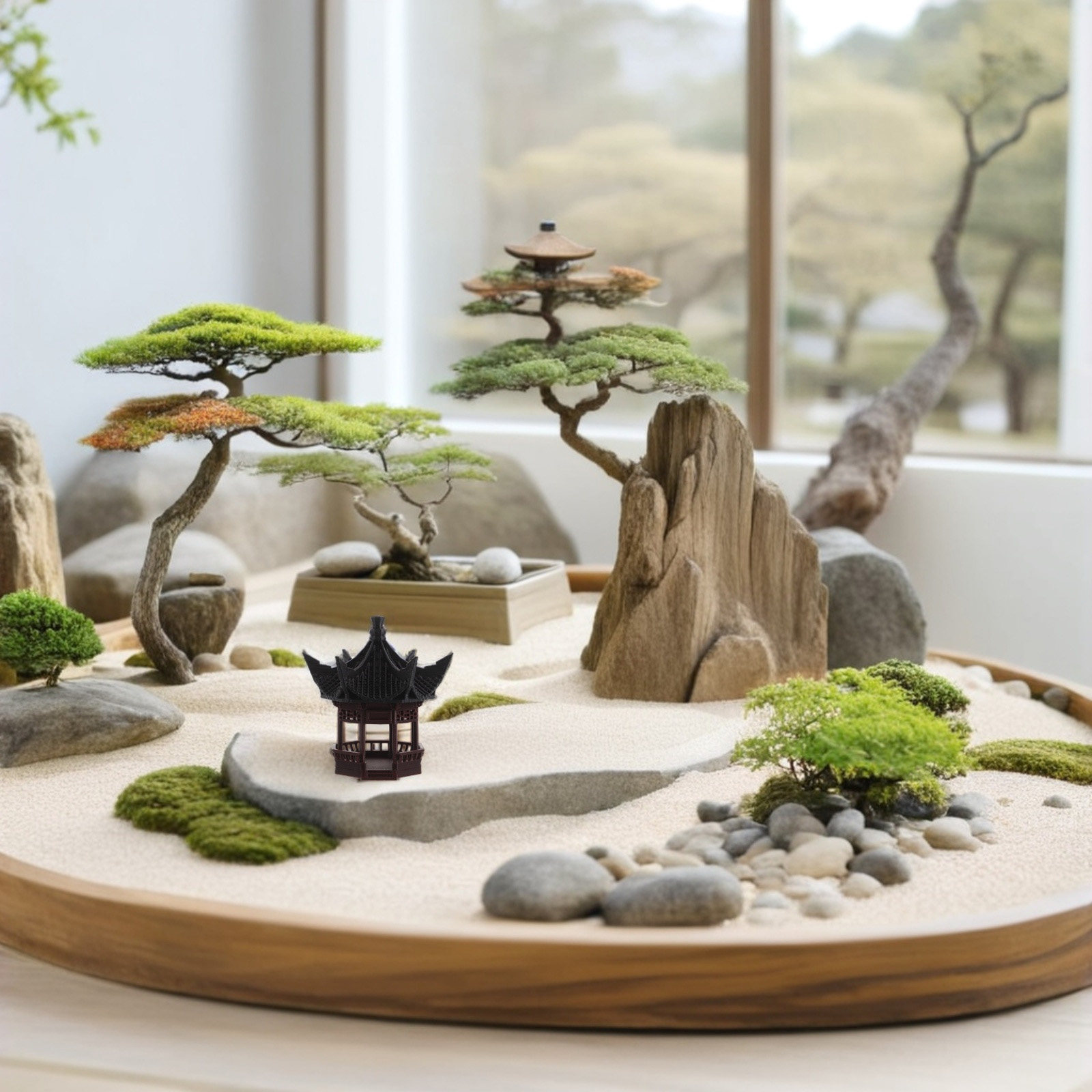 Miniature Pagoda Landscape Orn - Bonsai Garden Landscape Design review and price